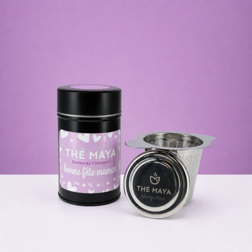 Coffret Fête des Mères - Fleur de vie & Infuseur prénom gravé
