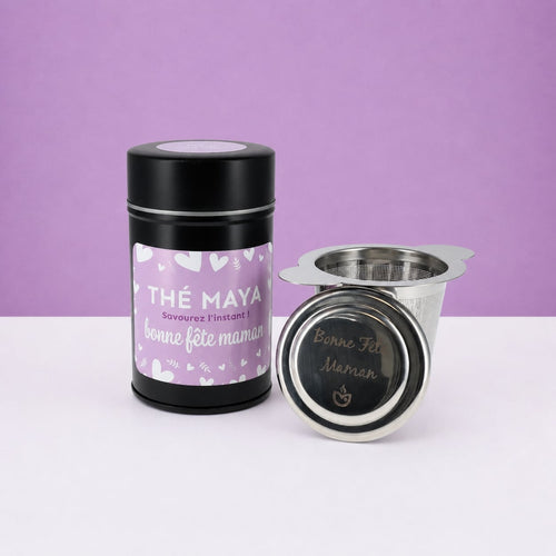 Coffret Fête des Mères - Fleur de vie & Infuseur gravé Bonne fête Maman
